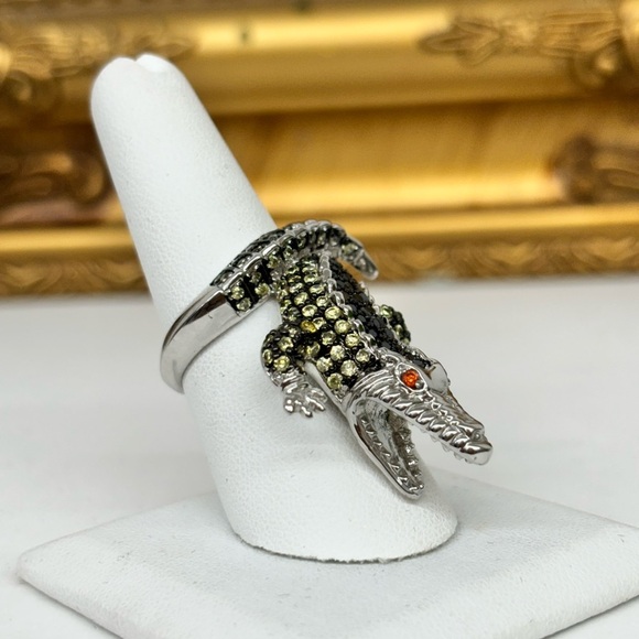 Crocodile Statement Ring - Picture 2 of 4